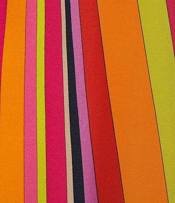 Trina Turk Jalani Boat Neck Stripe Print Maxi Caftan Dress Product Image