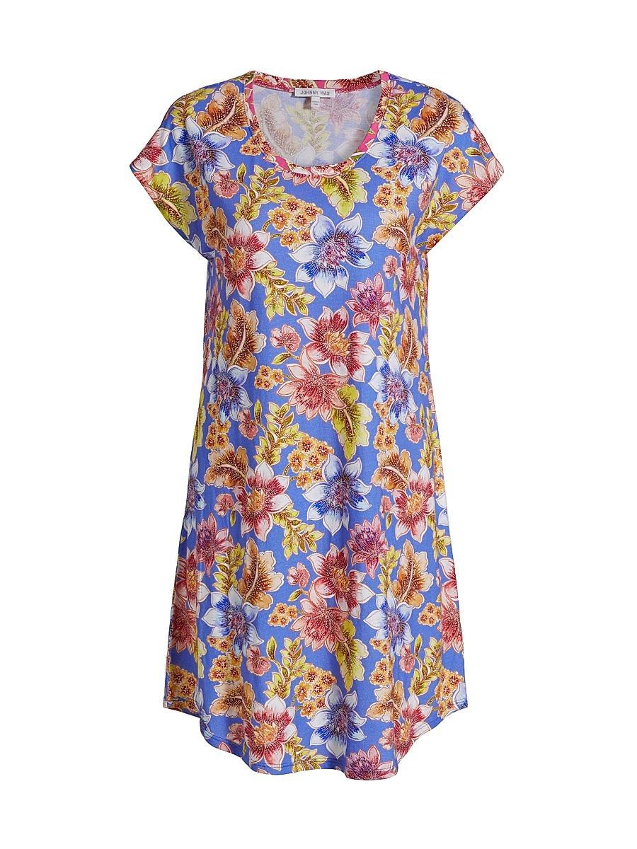 Womens The Bridgette Floral Cap-Sleeve Dress Product Image