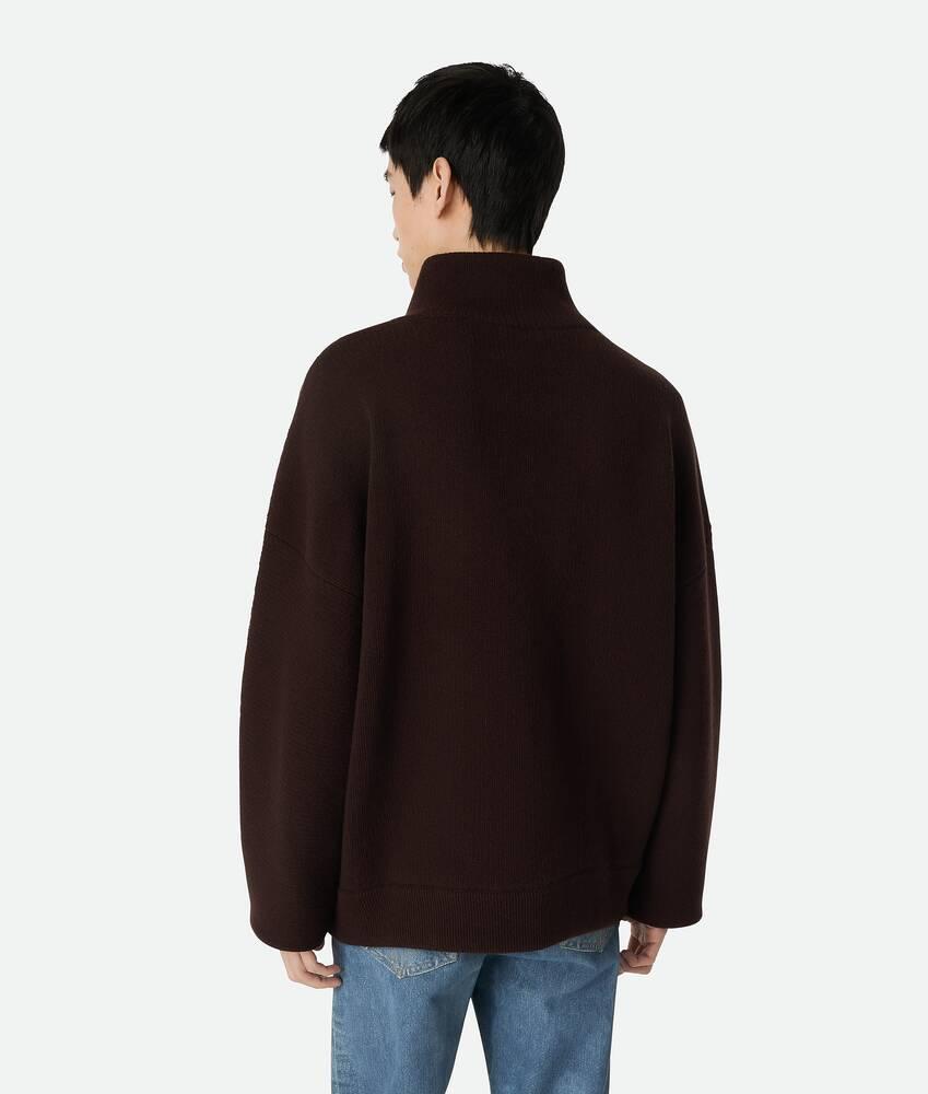 Men's Compact Wool Sweater in Ebony Product Image