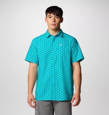 Columbia Men's PFG Super Slack Tide Short Sleeve Shirt - Miami Dolphins- Product Image