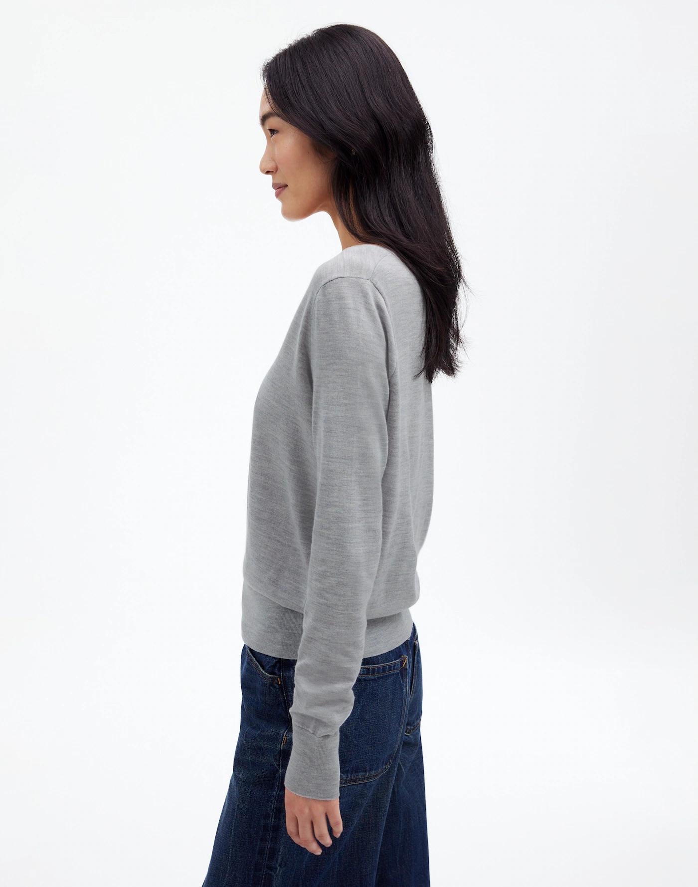 Merino Wool-Silk Blend V-Neck Sweater Product Image
