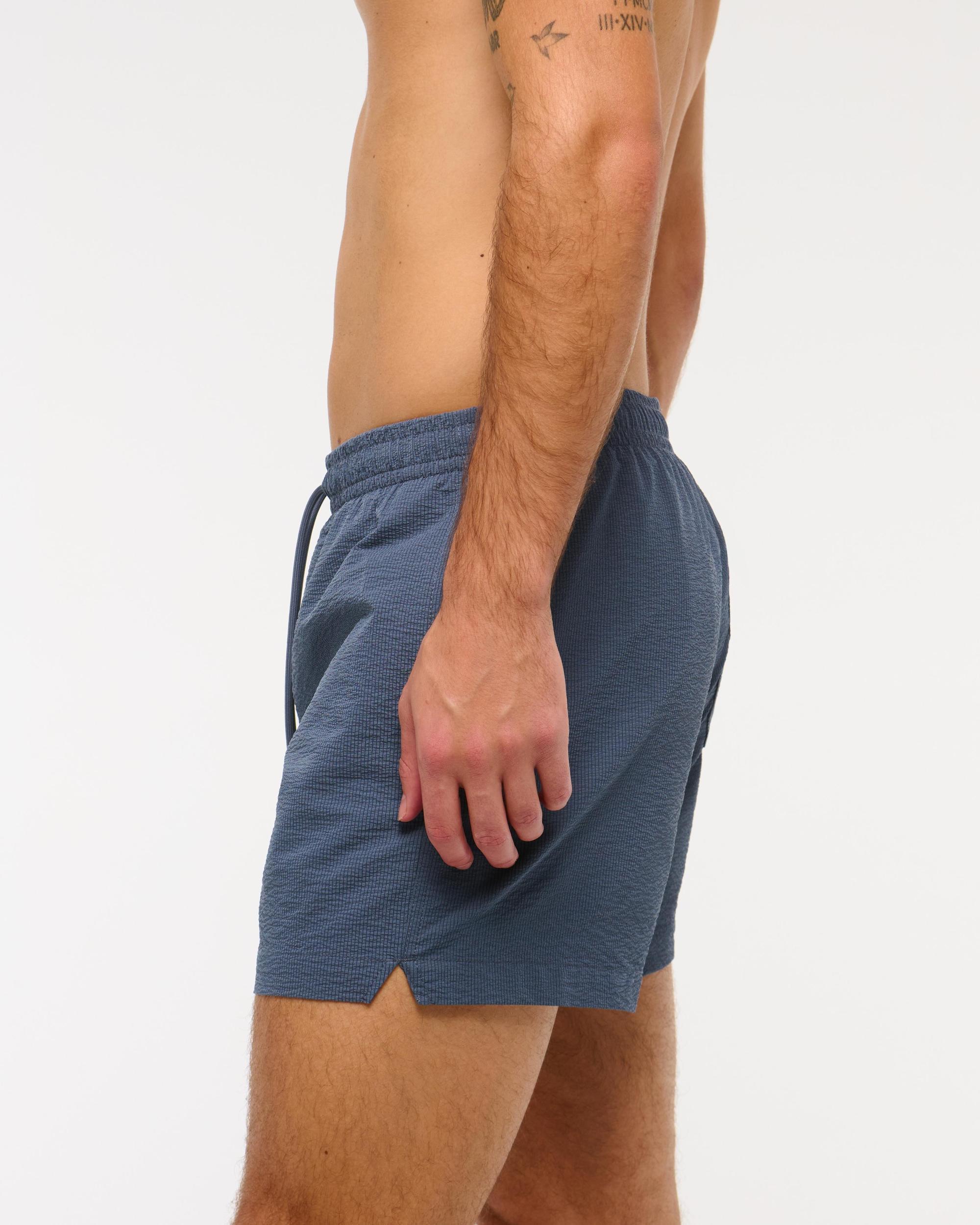Pull-On Wide Seersucker Swim Trunk Product Image