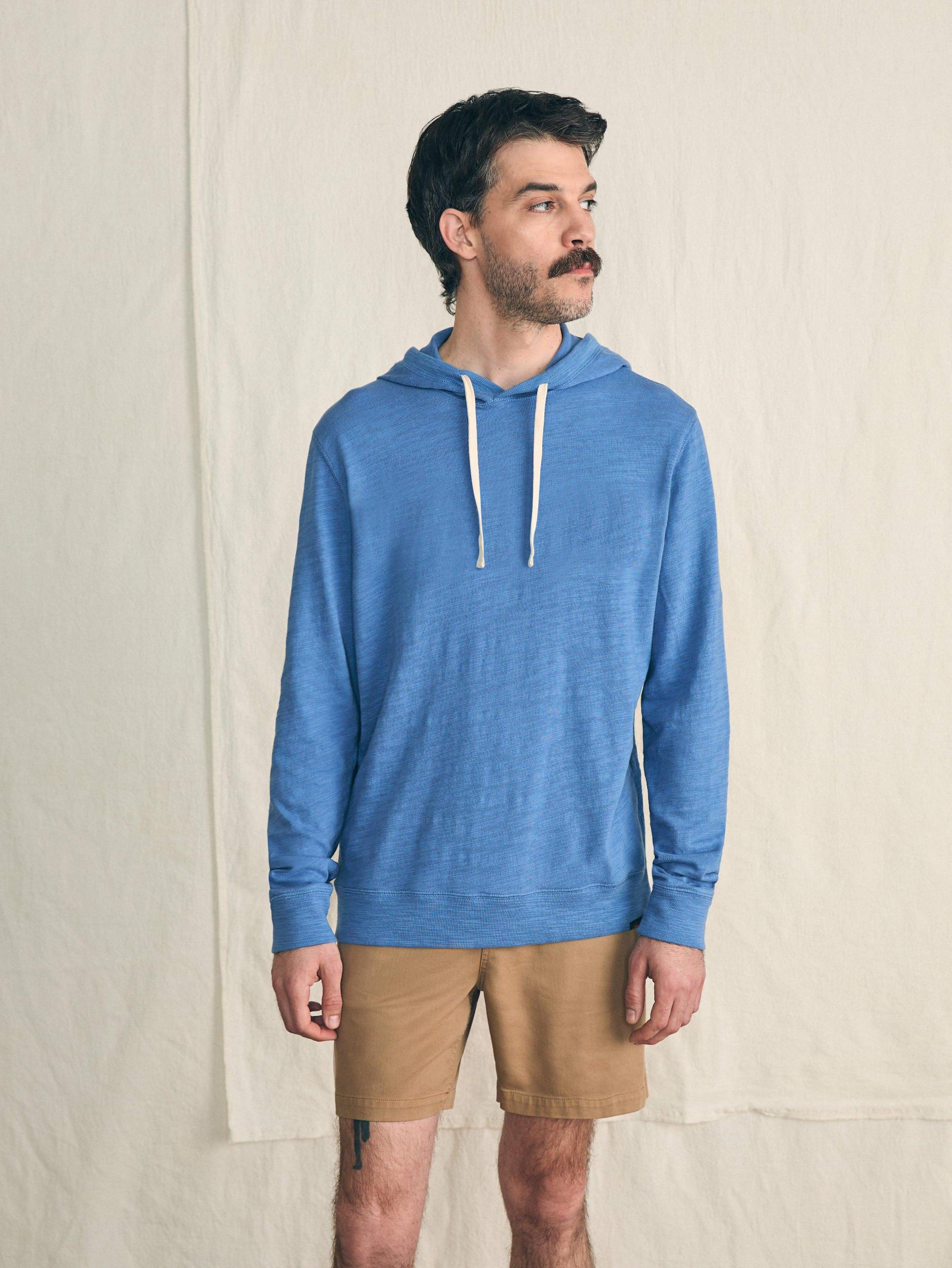 Sunwashed Slub Hoodie (Tall) - Blue Horizon Male Product Image