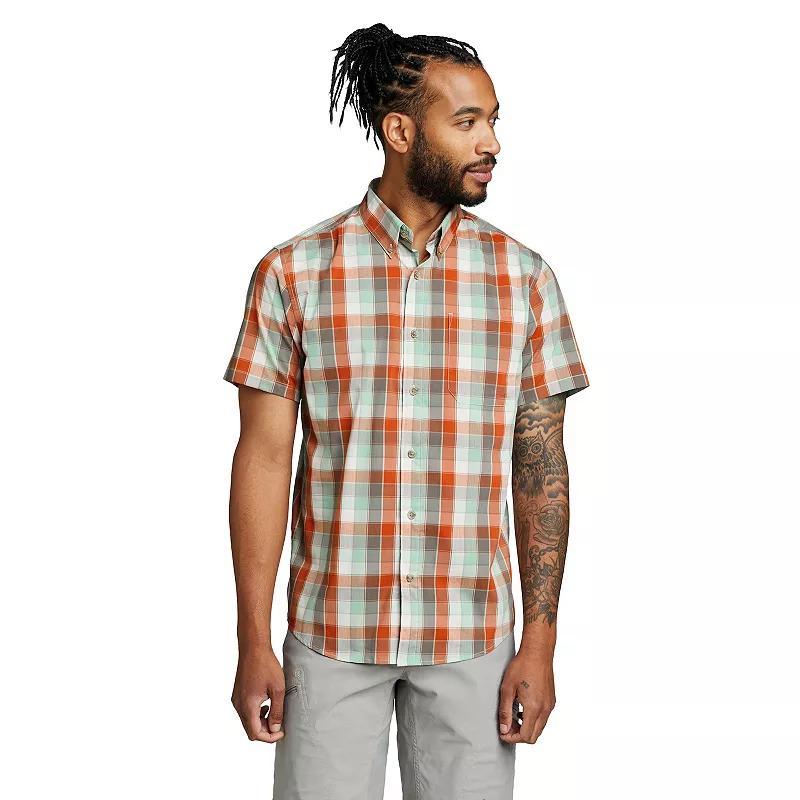 Men's Eddie Bauer UPF 50 Voyager Short Sleeve Button-Down Shirt, Size: Small, Dijon Product Image