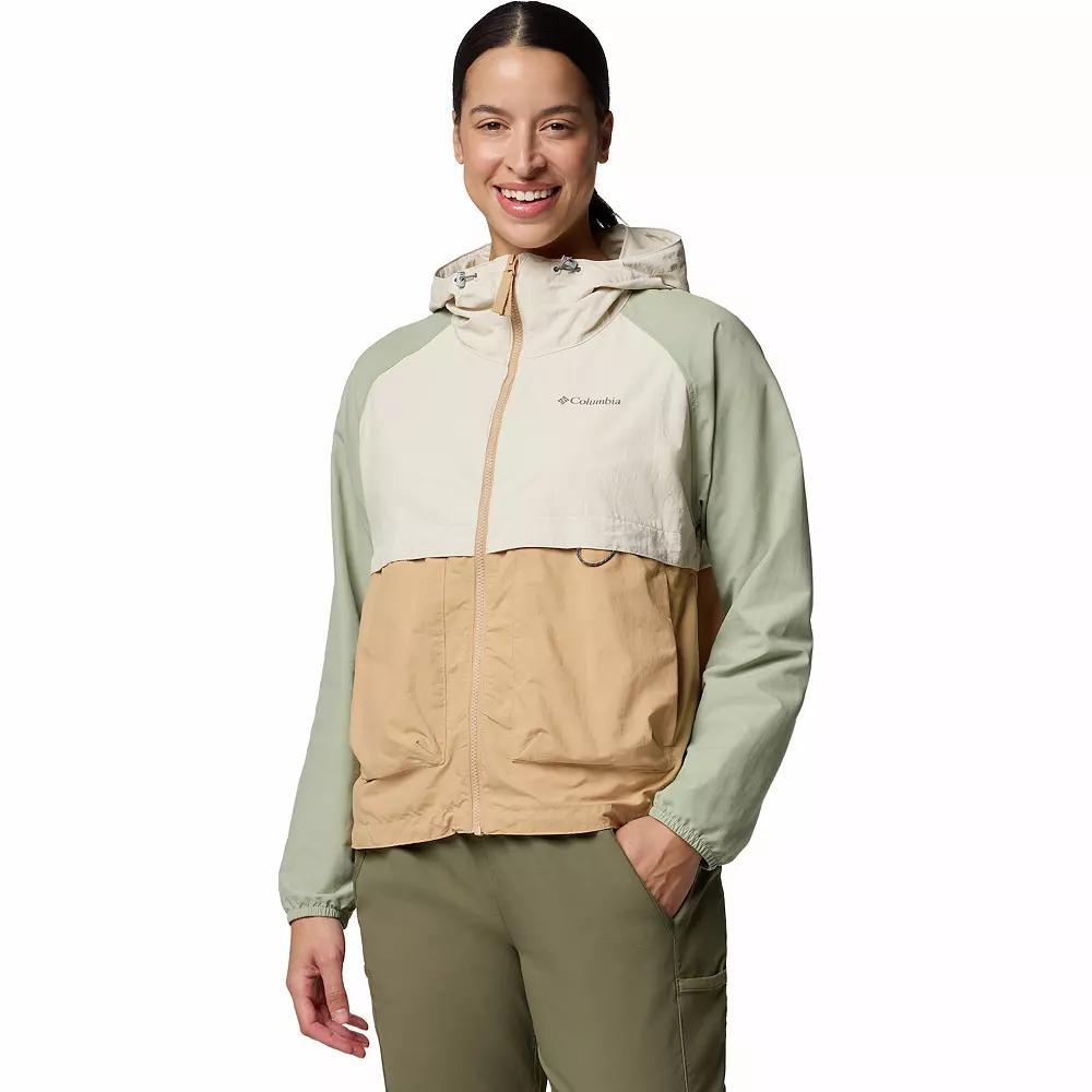 Women's Columbia Spire Valley Omni-SHIELD™ Windbreaker Jacket, Size: XXL, Clematis Blue Spray Product Image
