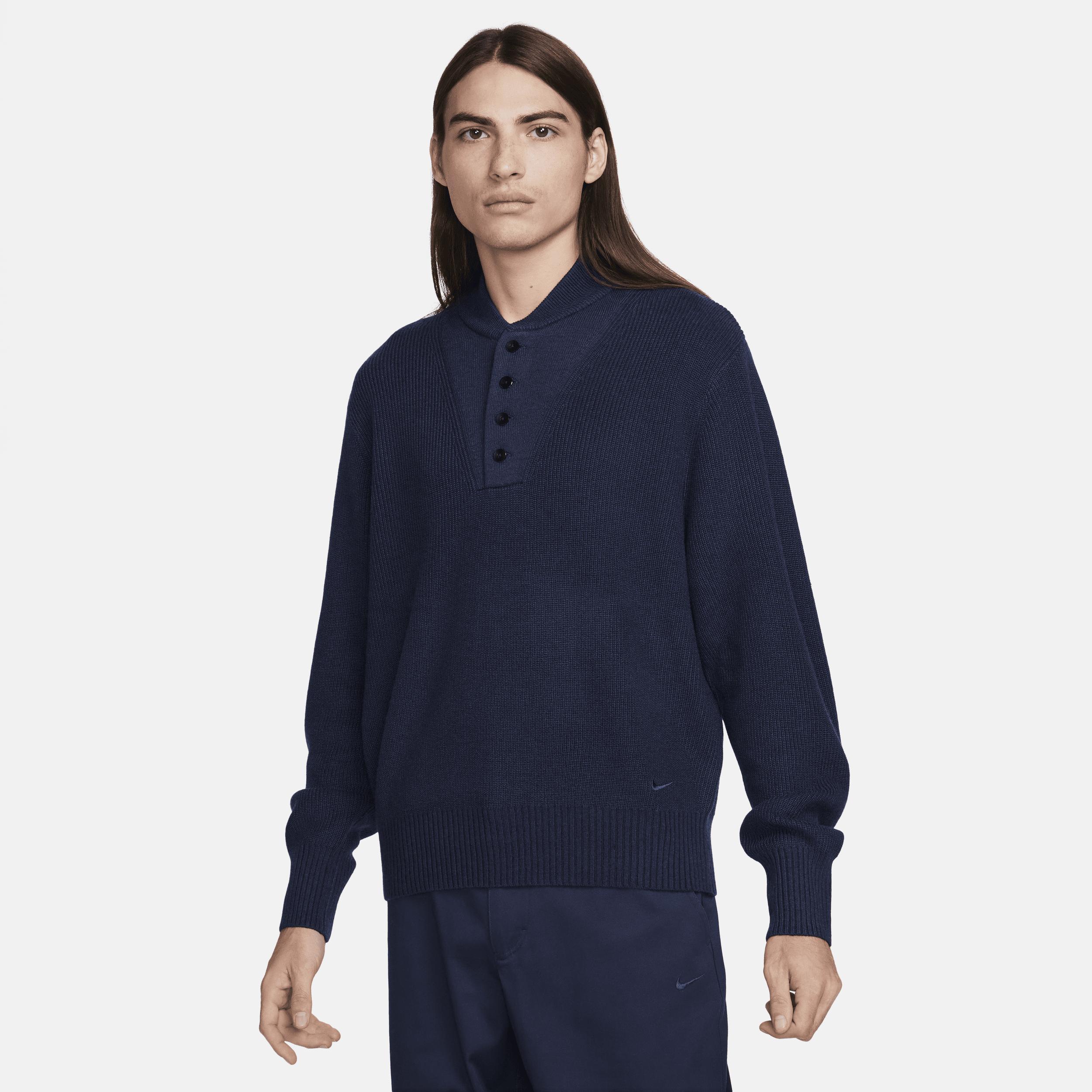 Nike Life Men's Long-Sleeve Military Henley Sweater Product Image