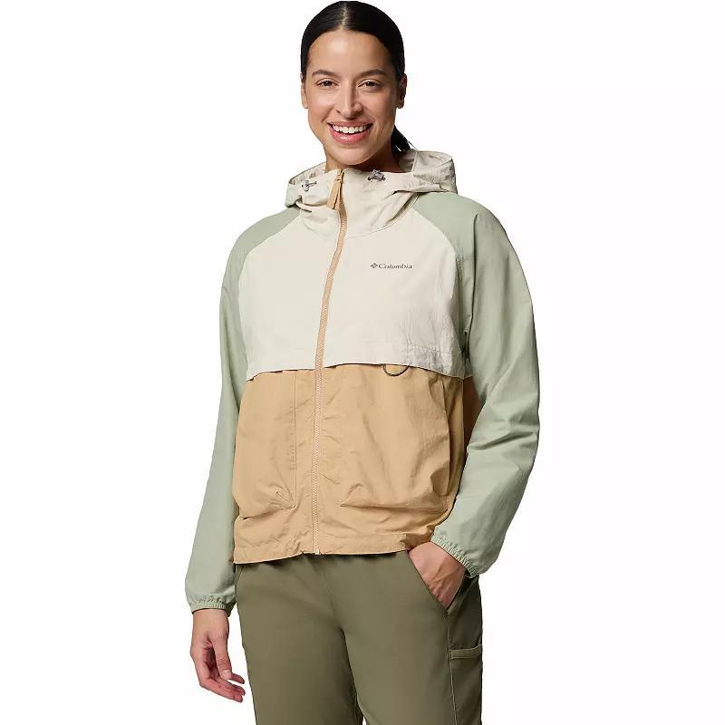 Women's Columbia Spire Valley Omni-SHIELD™ Windbreaker Jacket, Size: XXL, Clematis Blue Spray Product Image