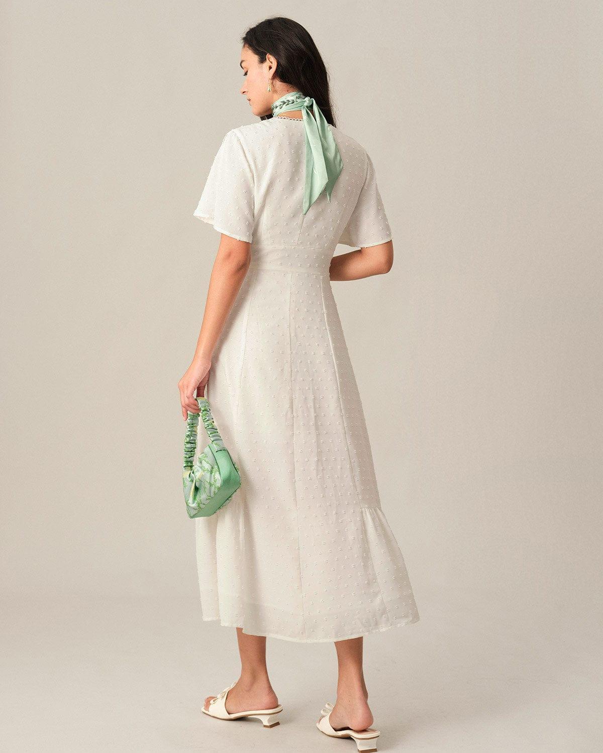 The Solid High Waisted Split Maxi Dress Female Product Image