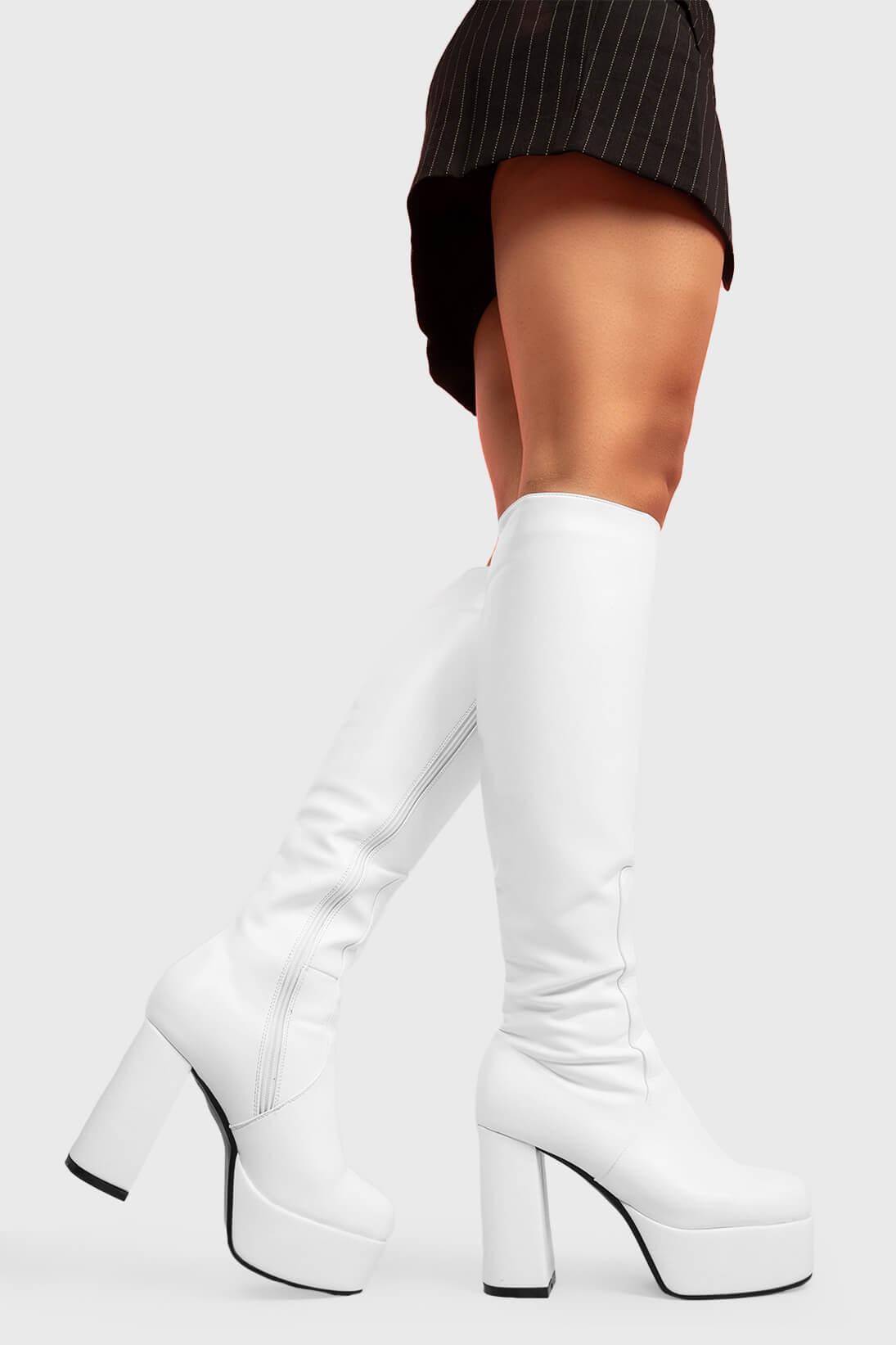 Whatta Showdown Platform Knee High Boots Product Image