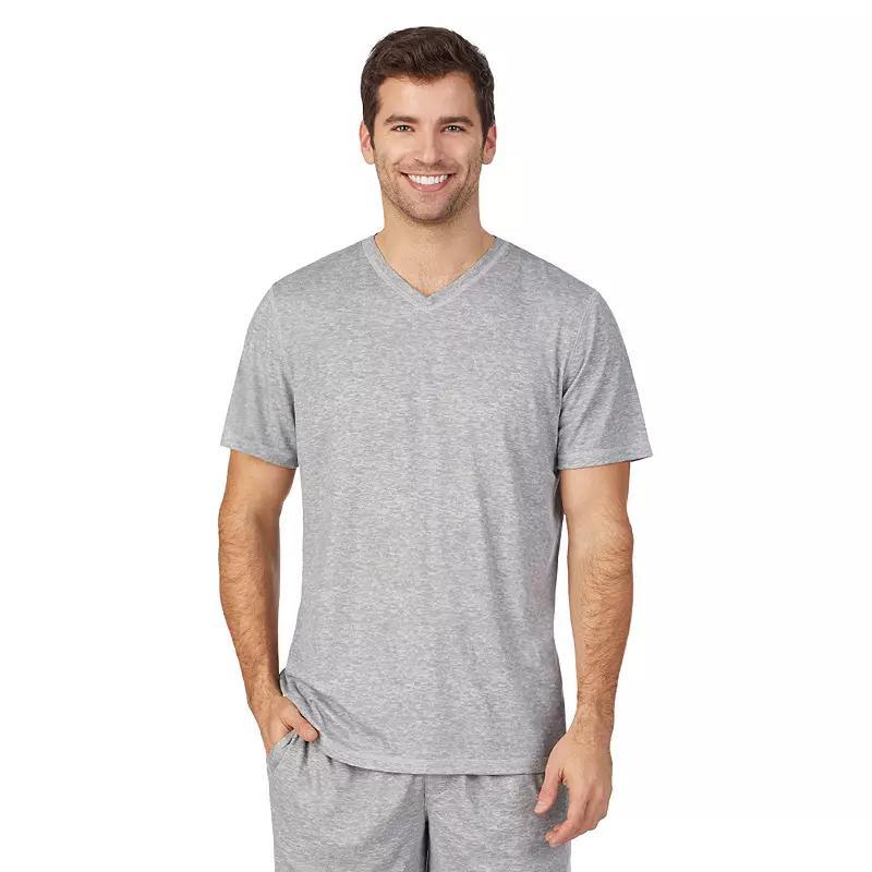 Men's Cuddl Duds® Far-Infrared Enhance V-Neck Pajama Tee, Size: XL, Green Product Image