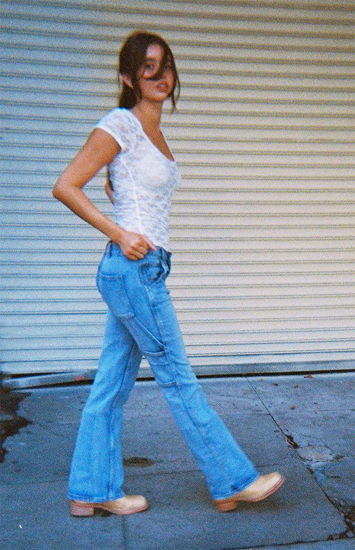 John Galt Women's Short Sleeve Lace Top Product Image