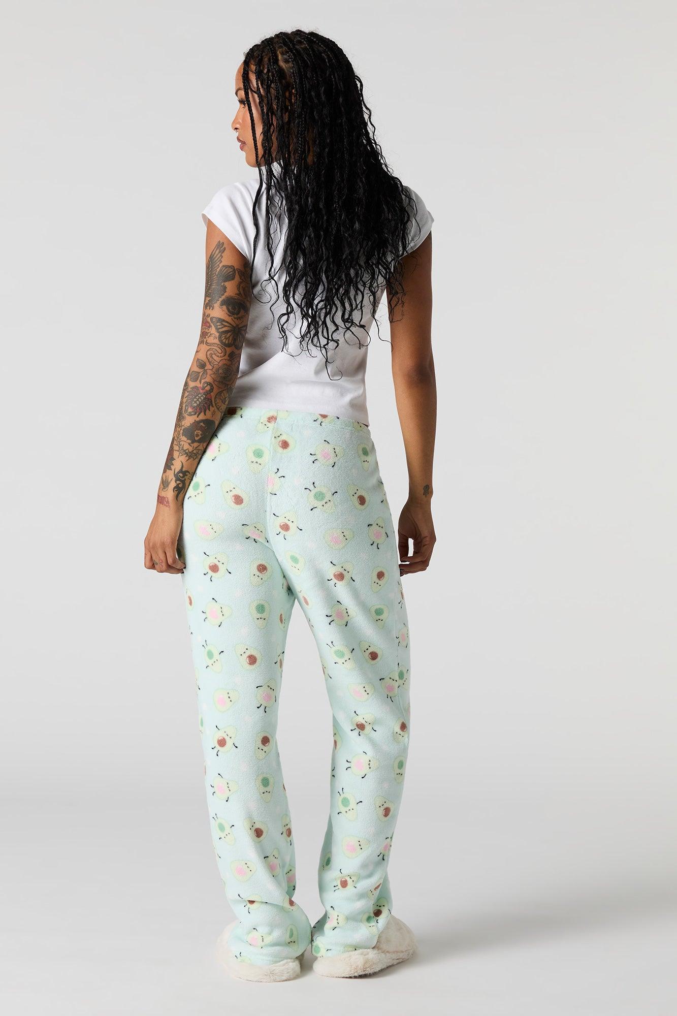 Printed Plush Pajama Pant Female Product Image