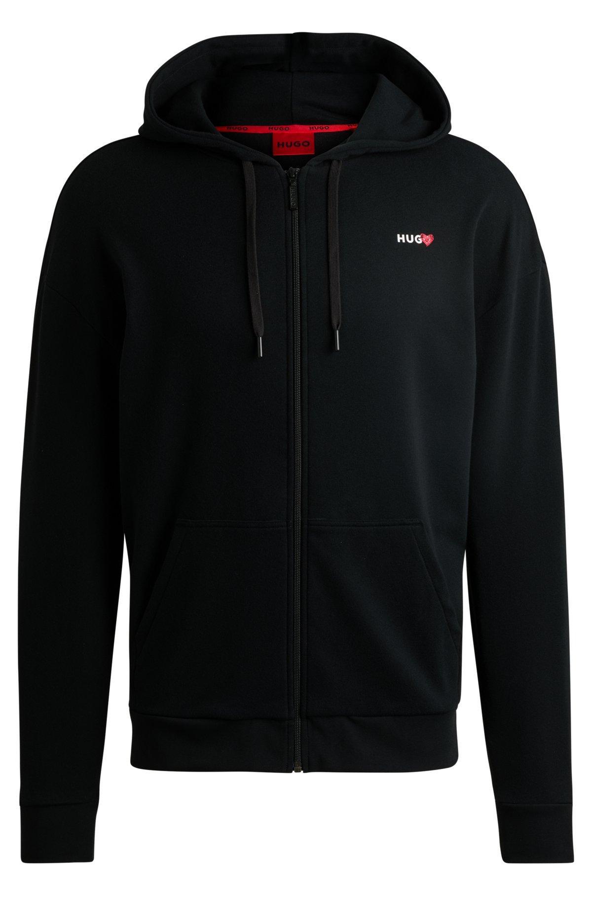 Zip-up hoodie with seasonal logo print Product Image
