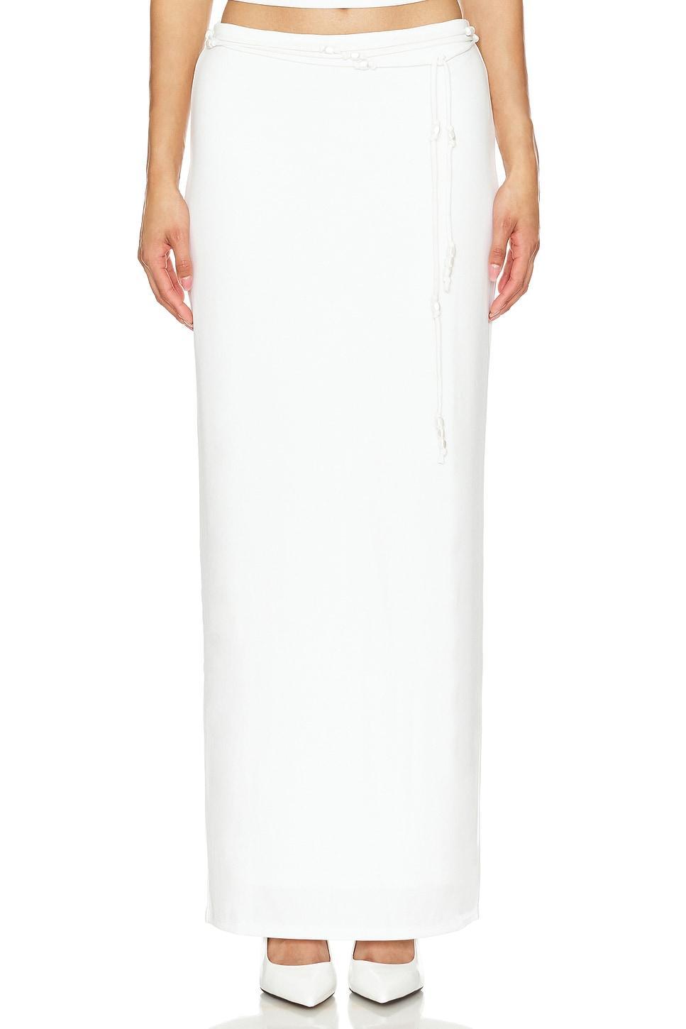 Lovers and Friends x Maggie MacDonald Carolyn Maxi Skirt in White Product Image