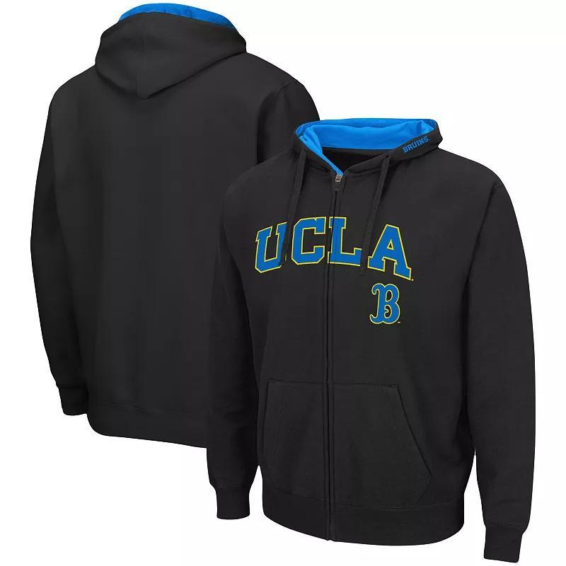 Men's Colosseum Charcoal Clemson Tigers Arch & Logo 3.0 Full-Zip Hoodie, Size: Small Product Image
