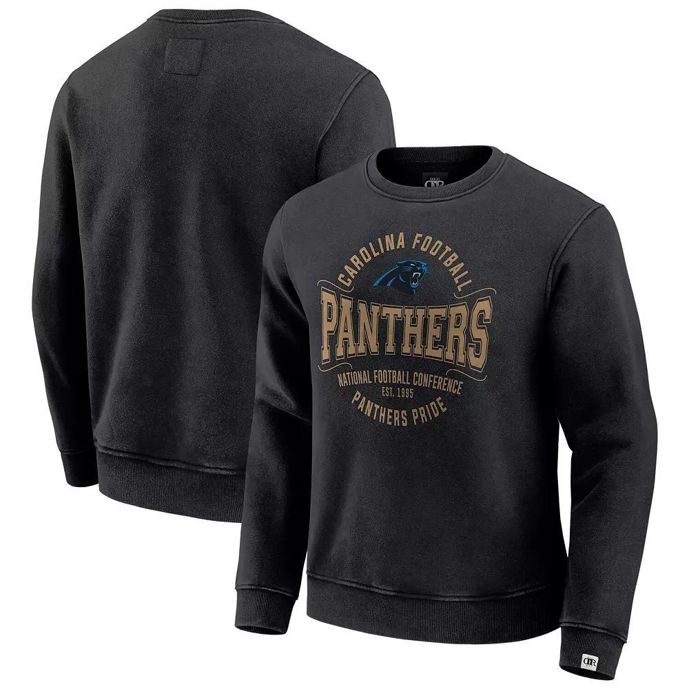 Men's Darius Rucker Collection by Fanatics Black Carolina Panthers Vintage Pullover Sweatshirt, Size: 3XL Product Image