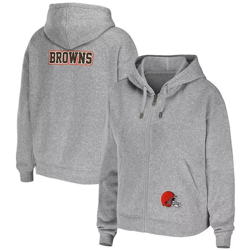 Women's WEAR by Erin Andrews Heathered Gray Seattle Seahawks Team Full-Zip Hoodie, Size: XL, Blue Product Image