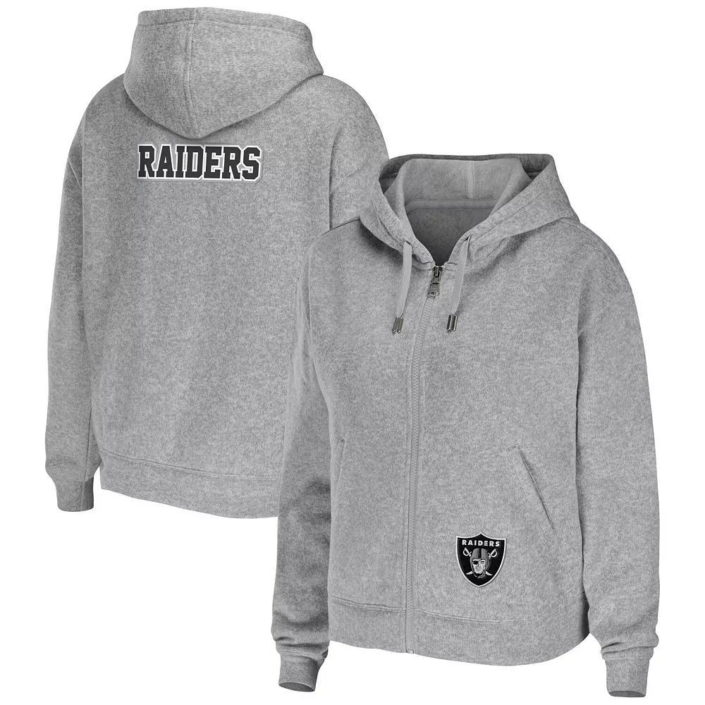 Women's WEAR by Erin Andrews Heathered Gray Seattle Seahawks Team Full-Zip Hoodie, Size: XL, Blue Product Image