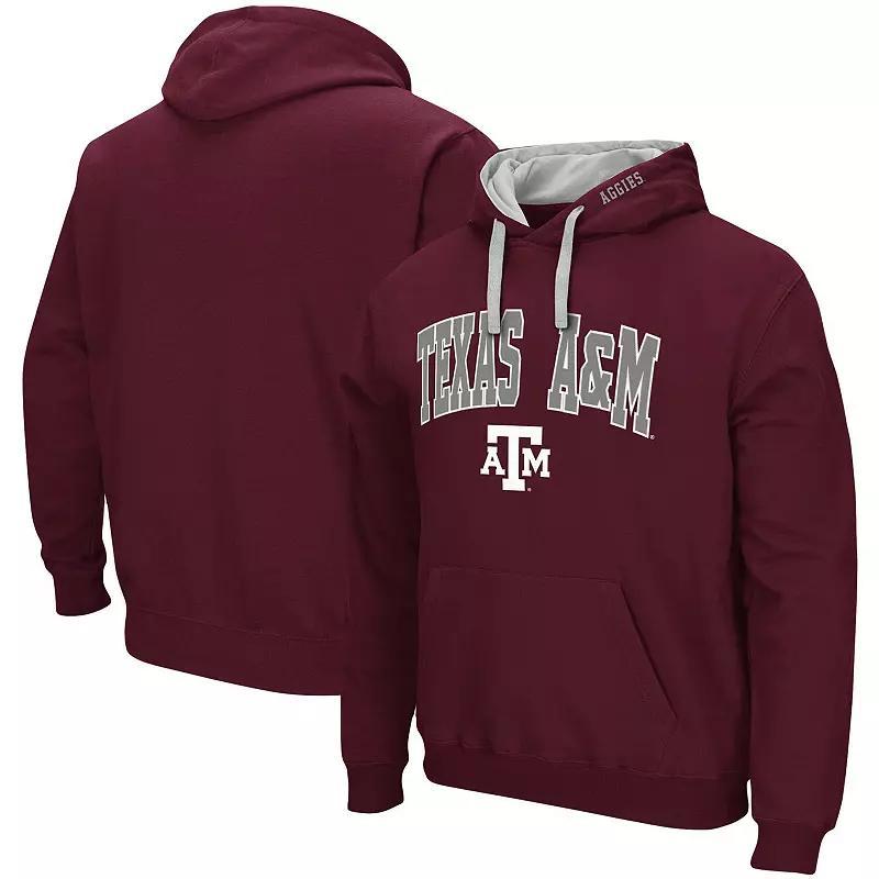 Men's Colosseum Maroon Mississippi State Bulldogs Big & Tall Arch & Logo 2.0 Pullover Hoodie, Size: 2XLT, Mst Red Product Image