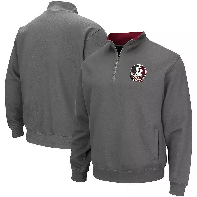 Men's Colosseum Charcoal Florida State Seminoles Tortugas Logo Quarter-Zip Pullover Jacket, Size: 2XL Product Image