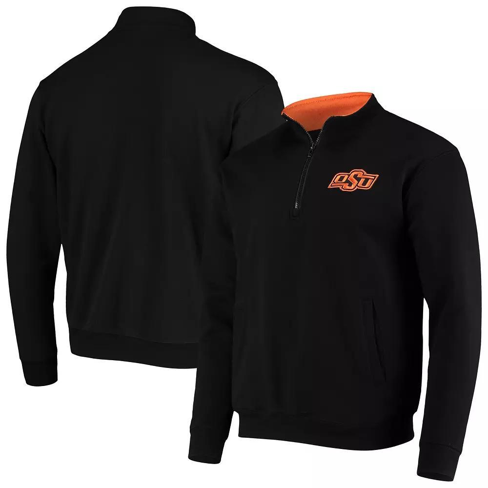Men's Colosseum Black Oklahoma State Cowboys Tortugas Logo Quarter-Zip Jacket, Size: Large Product Image