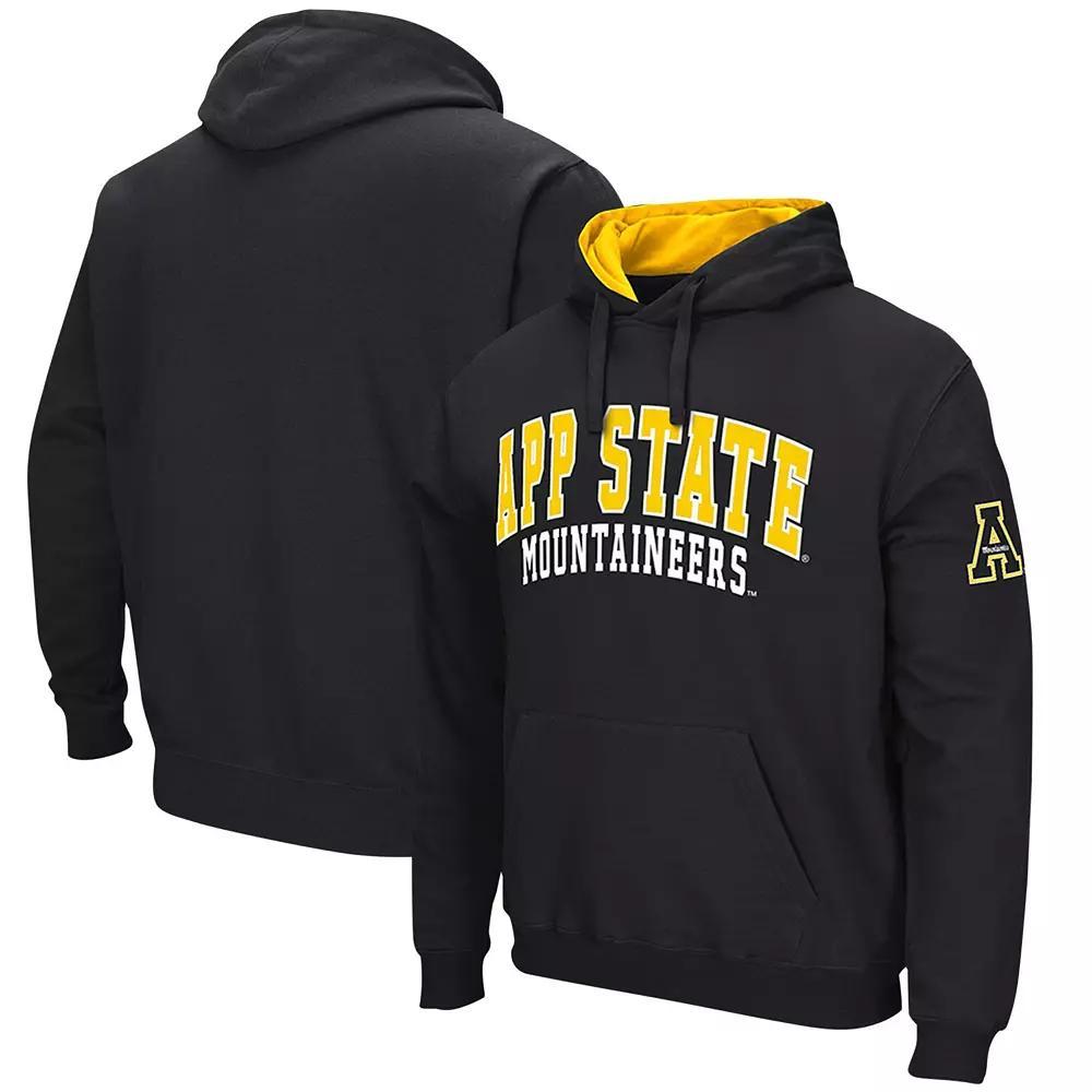 Men's Colosseum Black Appalachian State Mountaineers Double Arch Pullover Hoodie, Size: XL, App Black Product Image