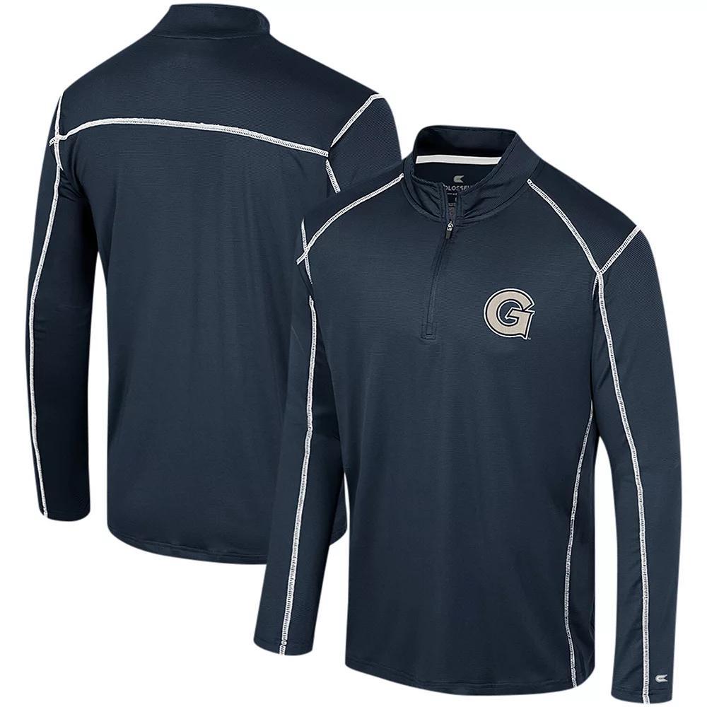 Men's Colosseum Navy Georgetown Hoyas Cameron Quarter-Zip Windshirt, Size: 2XL, Grg Blue Product Image