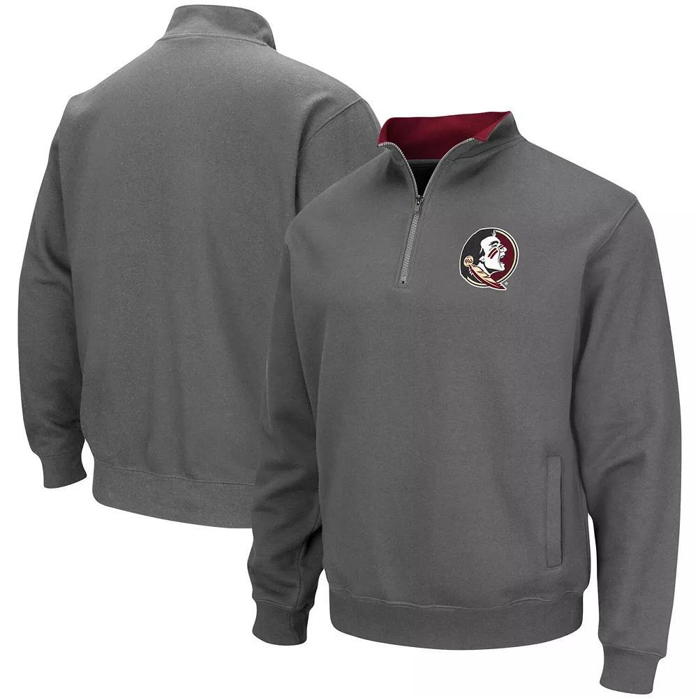 Men's Colosseum Charcoal Florida State Seminoles Tortugas Logo Quarter-Zip Pullover Jacket, Size: 2XL Product Image