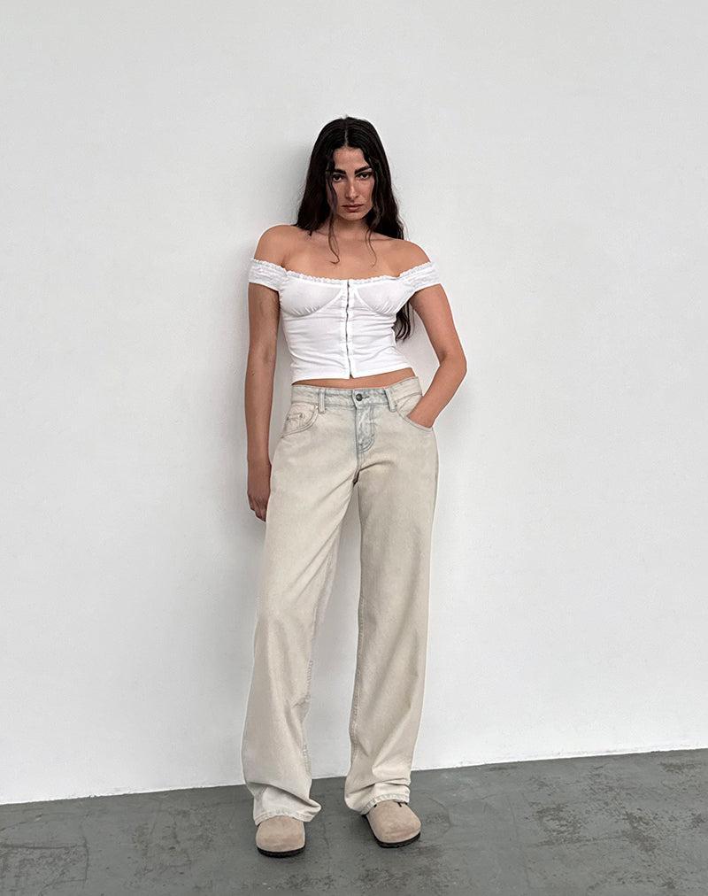 Low Rise Parallel Jeans In Arctic Blue Female Product Image