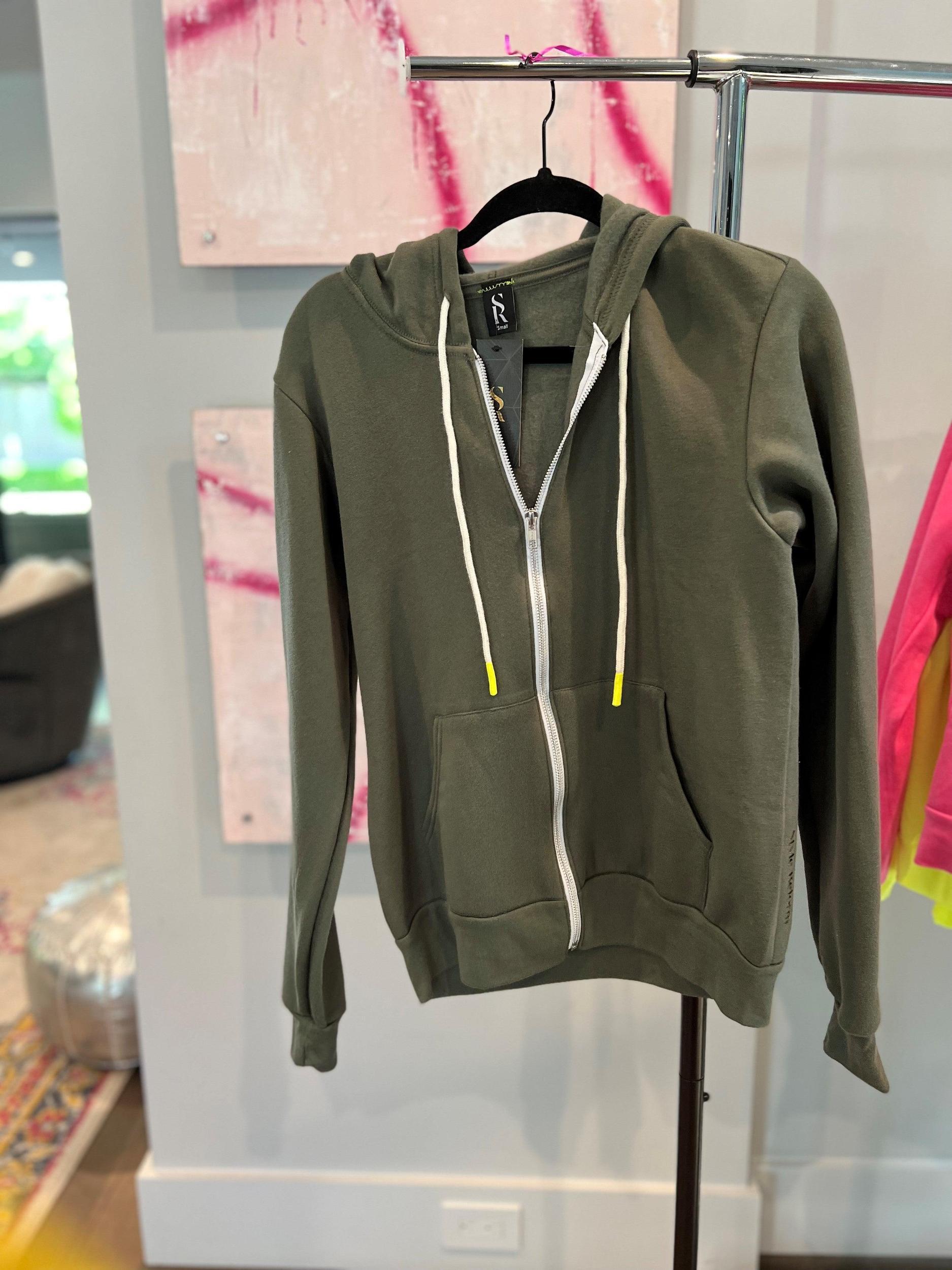 Style Reform Dotty Olive Hoodie Sweatshirt-Smiles Product Image