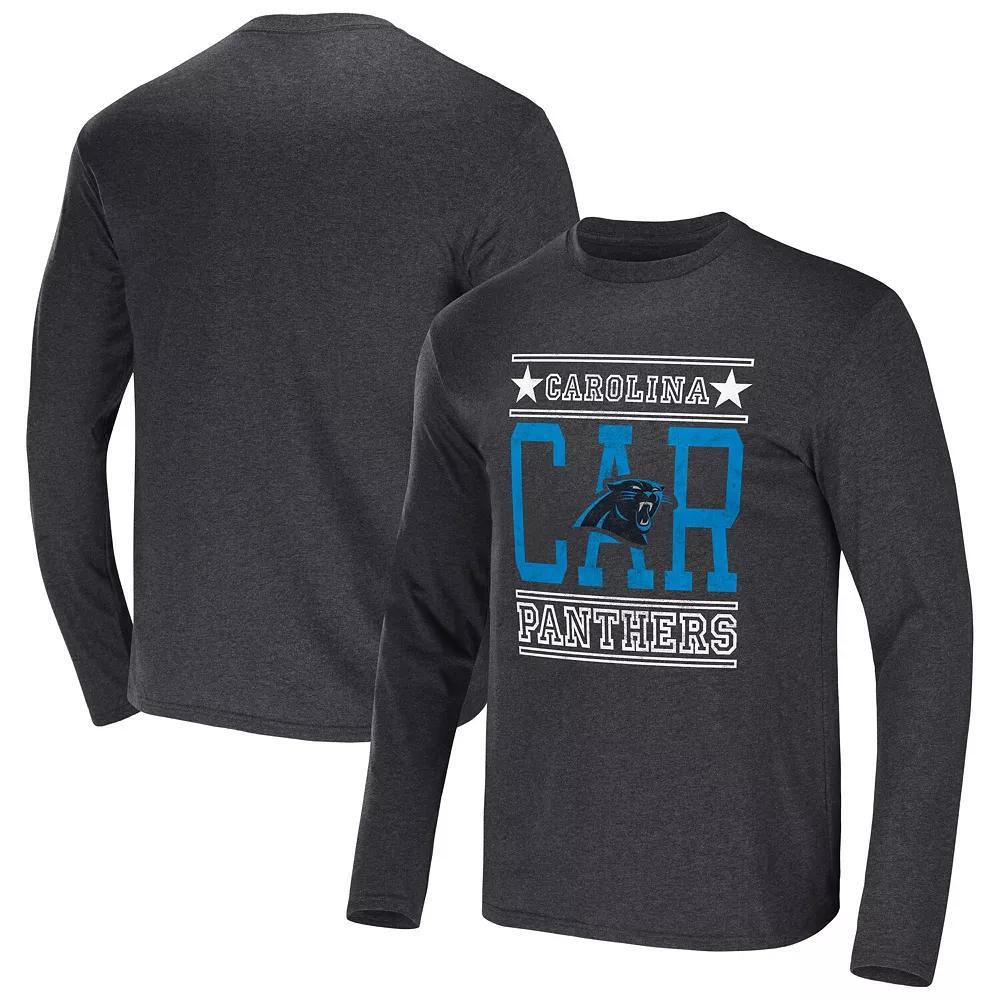 Men's NFL x Darius Rucker Collection by Fanatics Heathered Charcoal Carolina Panthers Long Sleeve T-Shirt, Size: XL Product Image