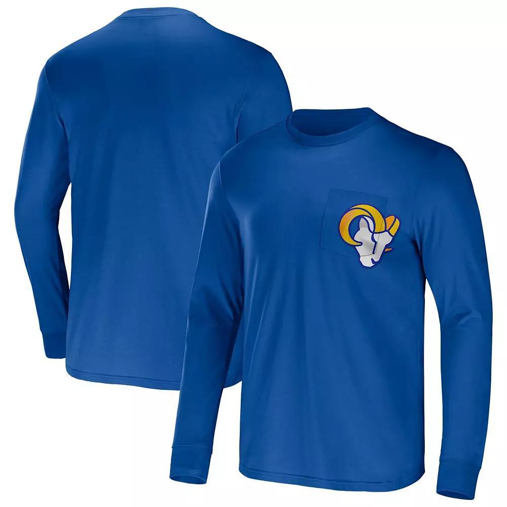 Men's NFL x Darius Rucker Collection by Fanatics Navy Tennessee Titans Team Long Sleeve Pocket T-Shirt, Size: 3XL, Blue Product Image