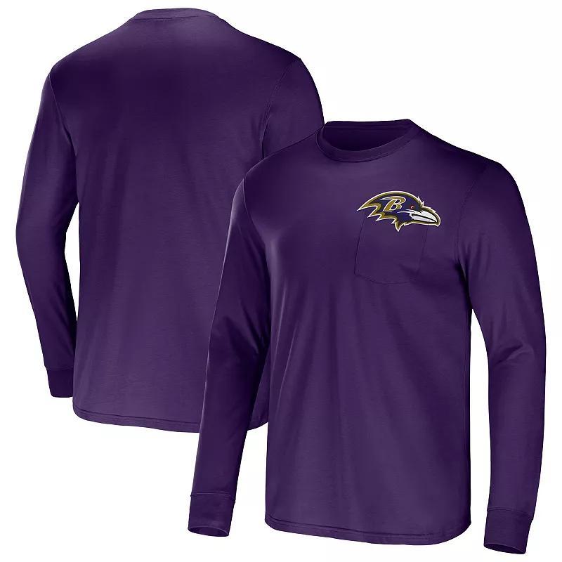 Men's NFL x Darius Rucker Collection by Fanatics Navy Tennessee Titans Team Long Sleeve Pocket T-Shirt, Size: 3XL, Blue Product Image
