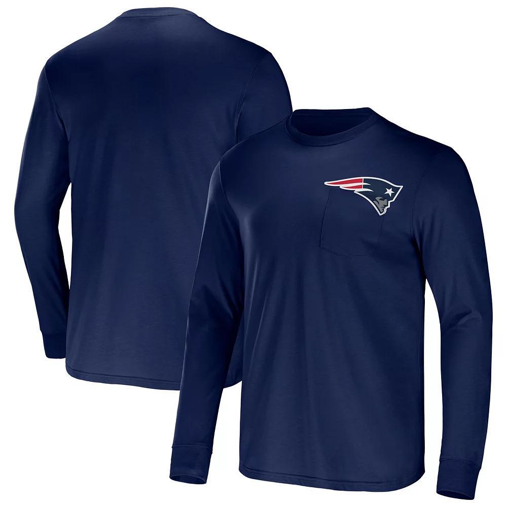 Men's NFL x Darius Rucker Collection by Fanatics Blue Indianapolis Colts Team Long Sleeve Pocket T-Shirt, Size: Medium Product Image