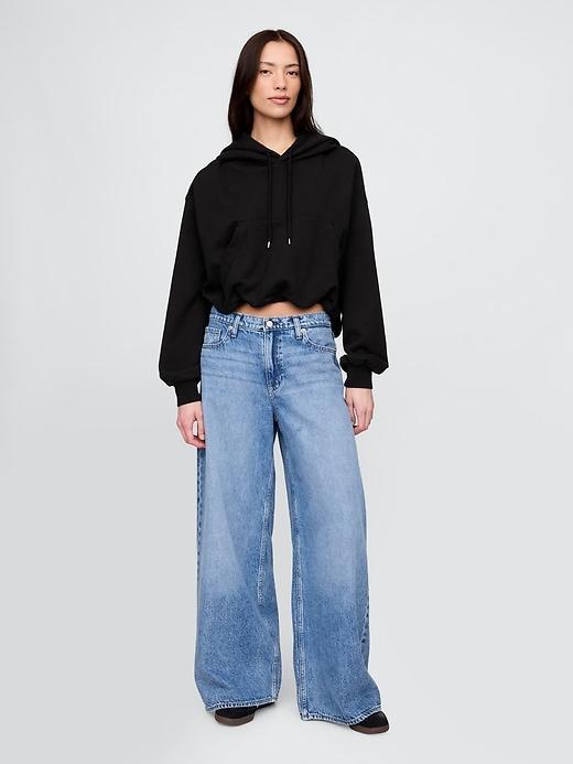 Heavyweight French Terry Cropped Bubble Hoodie Product Image