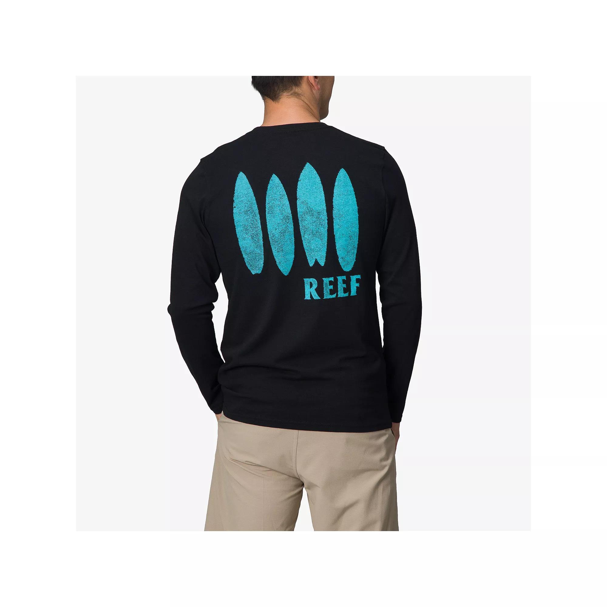Men's REEF Long Sleeve Graphic Tee, Size: Small, Black Product Image