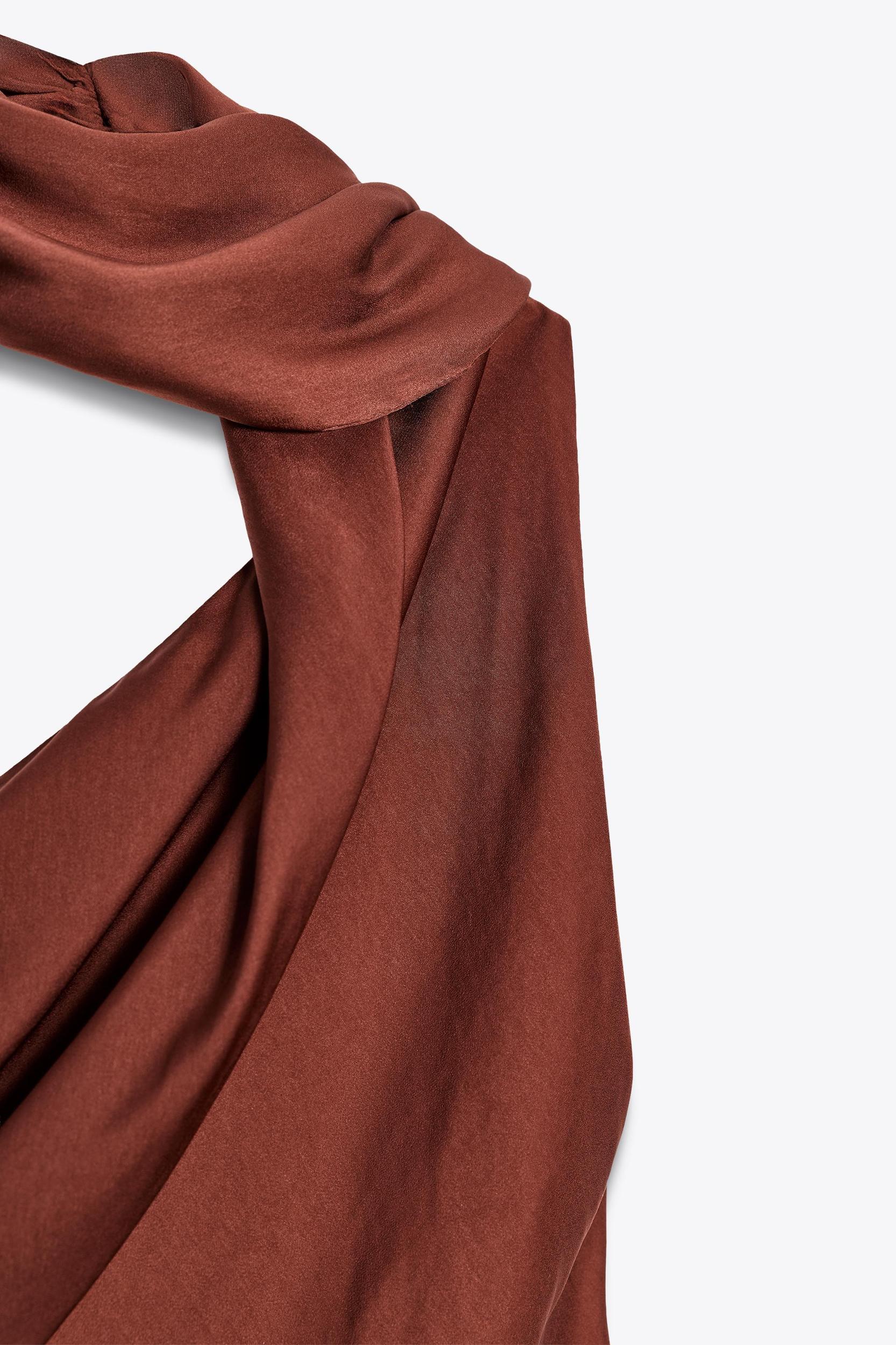 ASYMMETRIC SCARF MIDI DRESS Product Image