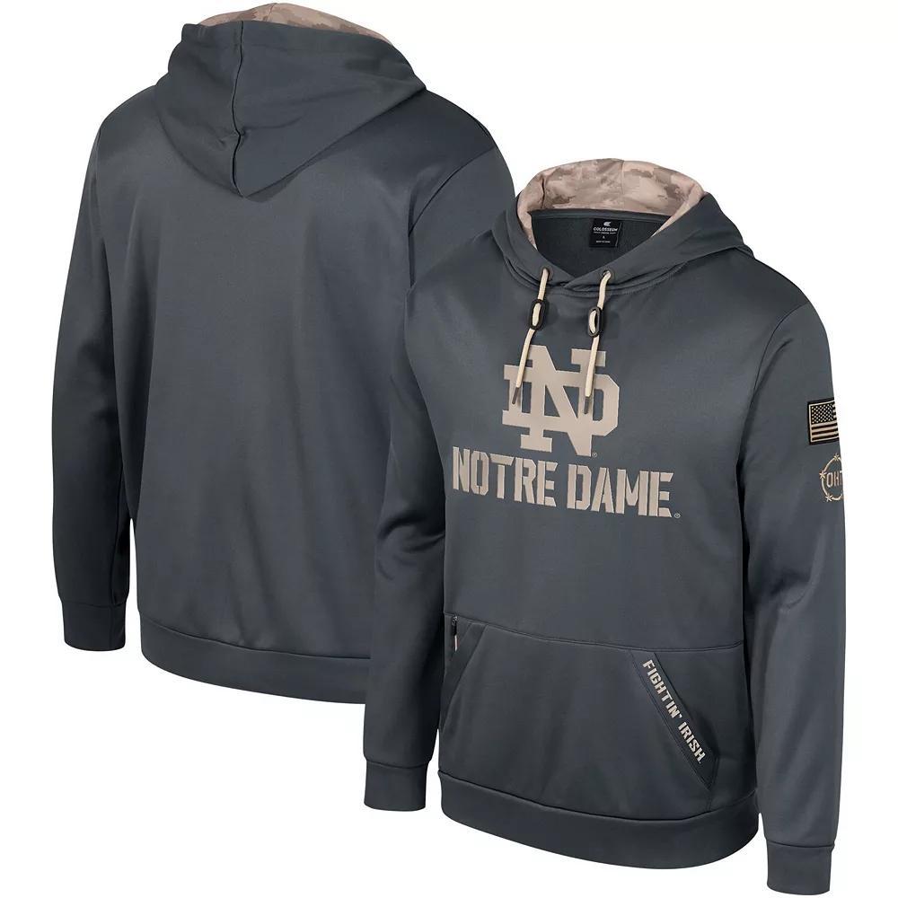 Men's Colosseum Charcoal Nebraska Huskers OHT Military Appreciation Pullover Hoodie, Size: Medium Product Image