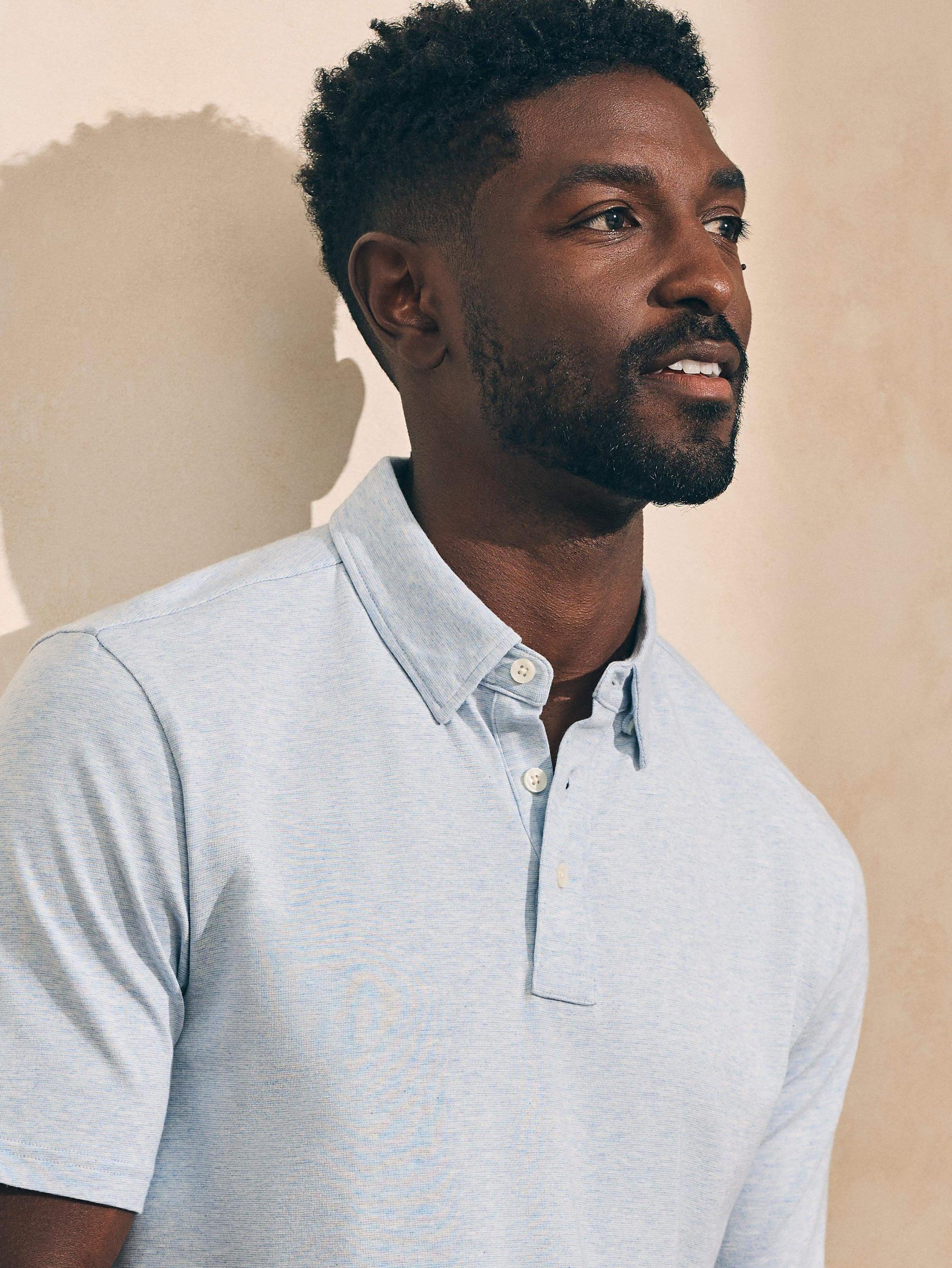 Movement™ Short-Sleeve Polo Shirt (Tall) - Cardiff Blue Heather Male Product Image