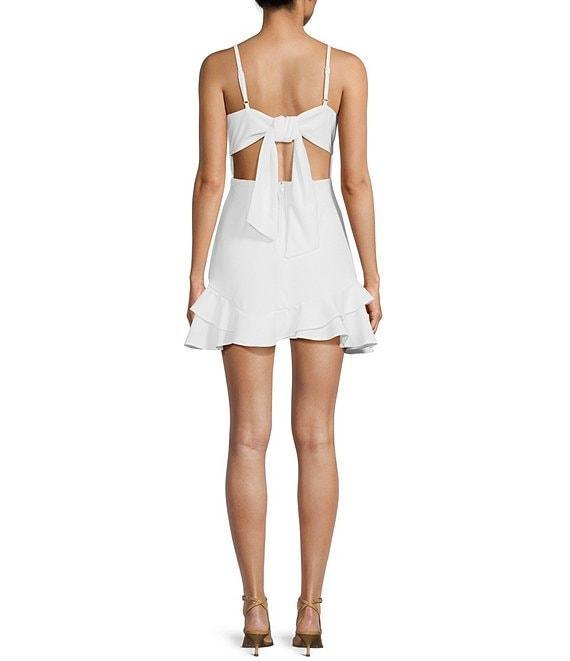 Dear Moon Sleeveless Stretch Crepe Tie Back Dress Product Image