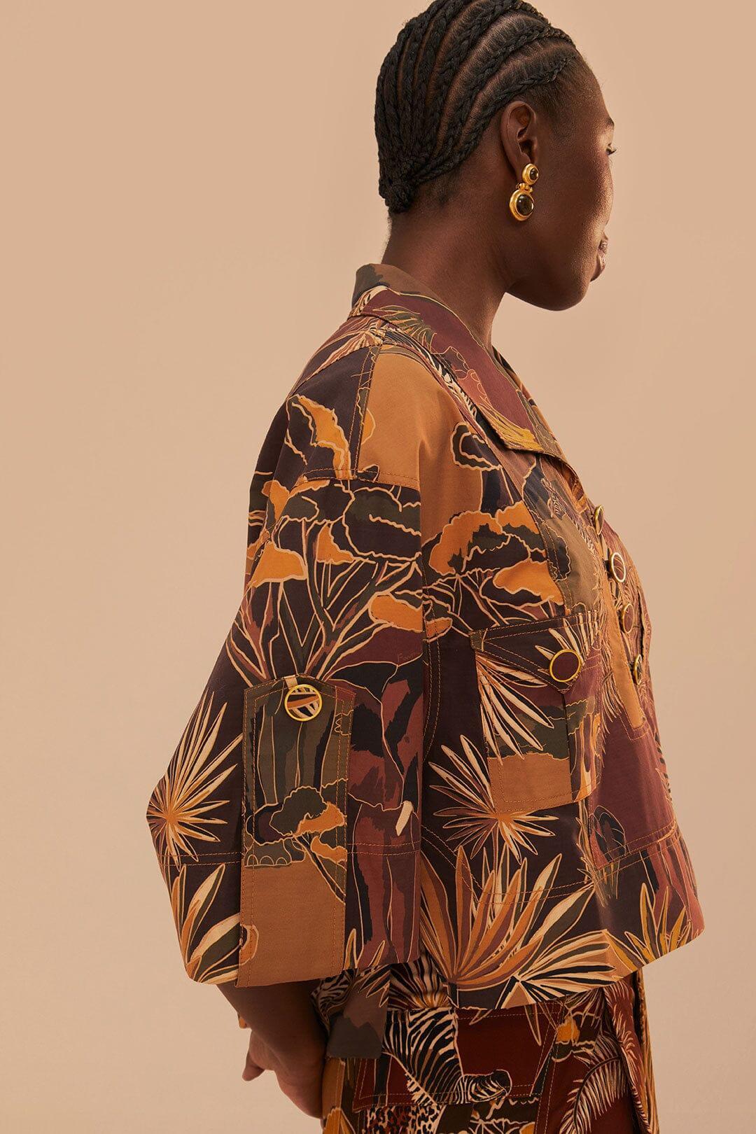 Savana Dream Caramel Utility Blouse, SAVANA DREAM CARAMEL / L Product Image