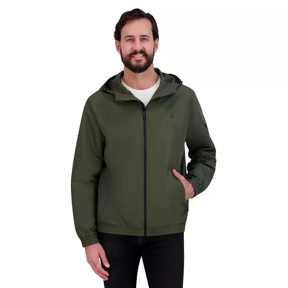 Men's Spyder Windbreaker Jacket, Size: Large, Green Product Image