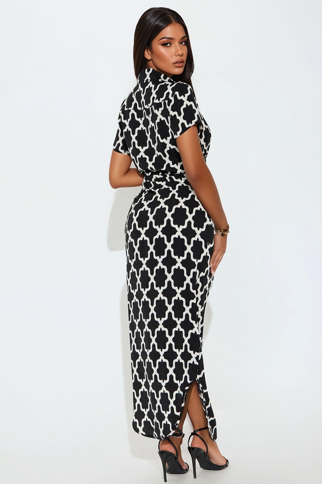 Break the Chain Ankle Maxi Dress - Black Product Image