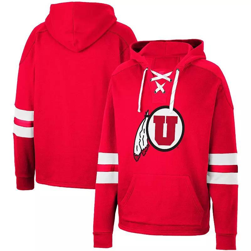 Men's Colosseum Red Utah Utes Lace-Up 4.0 Pullover Hoodie, Size: Medium, Ute Red Product Image