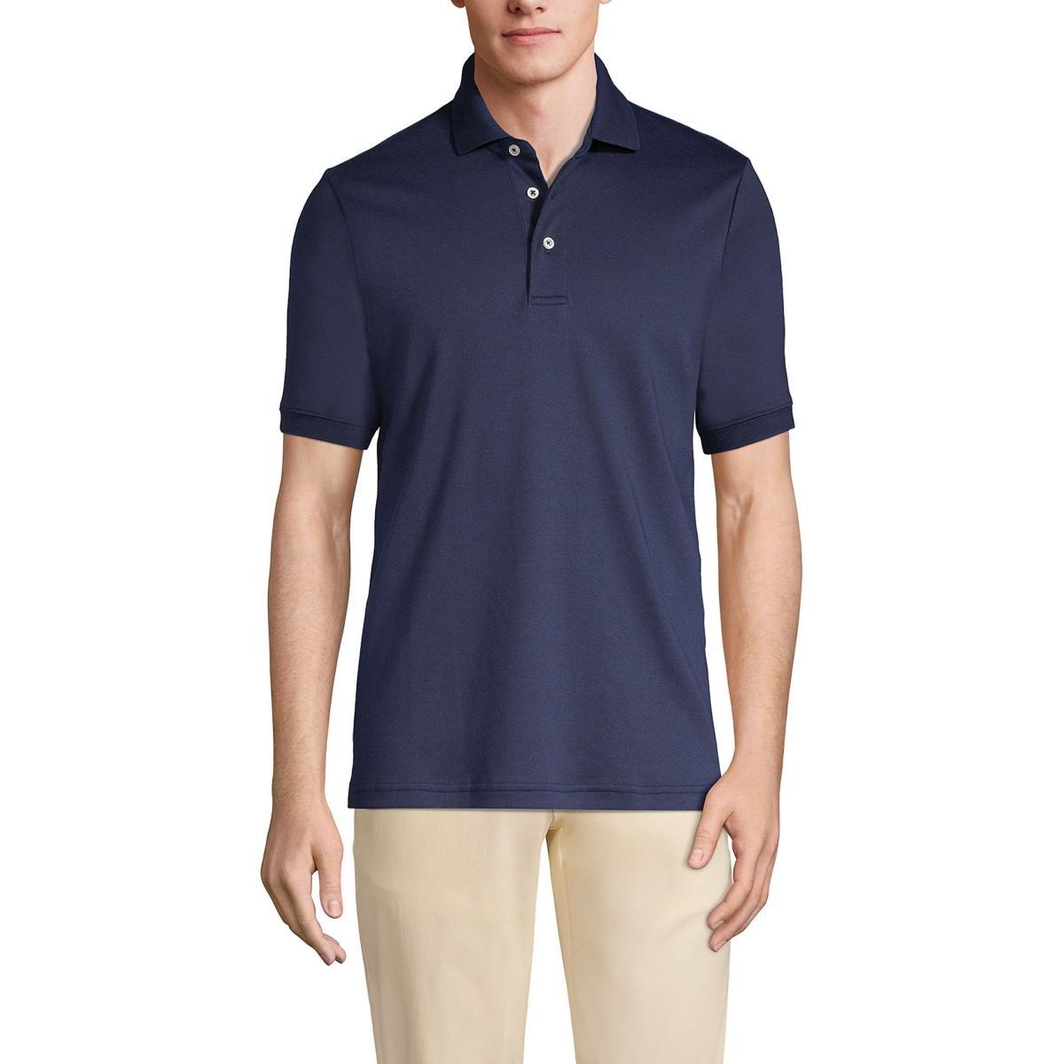 Big & Tall Lands' End Super Soft Supima Polo, Men's, Size: XXL Tall, Pale Grey Blue Product Image