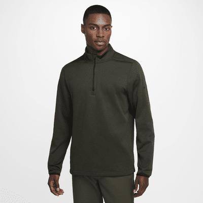 Men's Nike Therma-FIT Victory Golf Quarter-Zip Fleece Pullover, Size: Small, Cargo Green Product Image