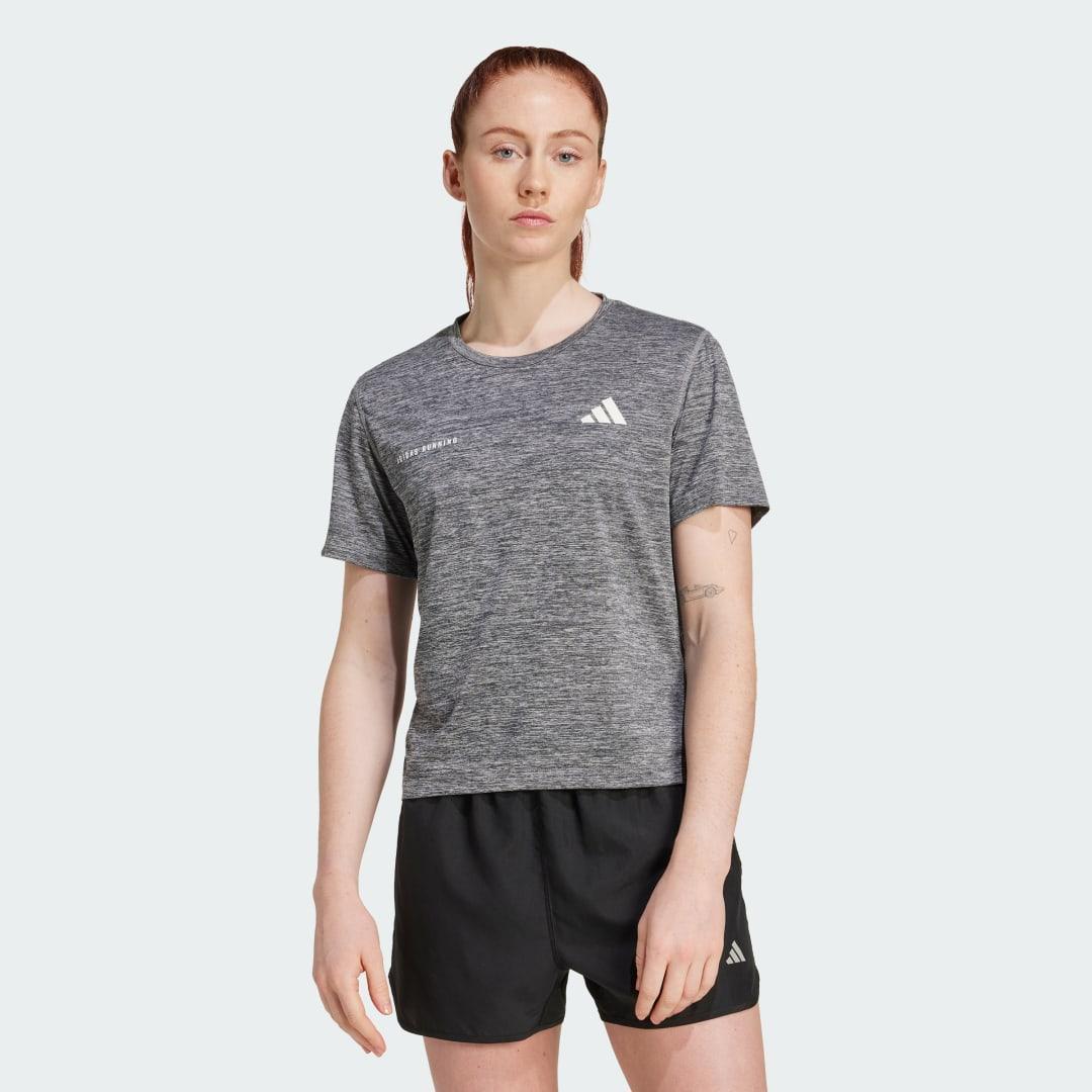 adidas Own The Run Melange Tee Orbit Grey Mel S Womens Product Image