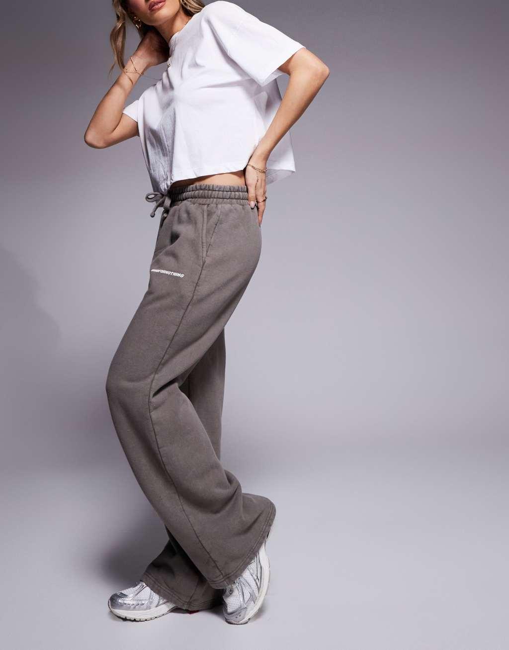 Good For Nothing core wide fit sweatpants in beige Product Image