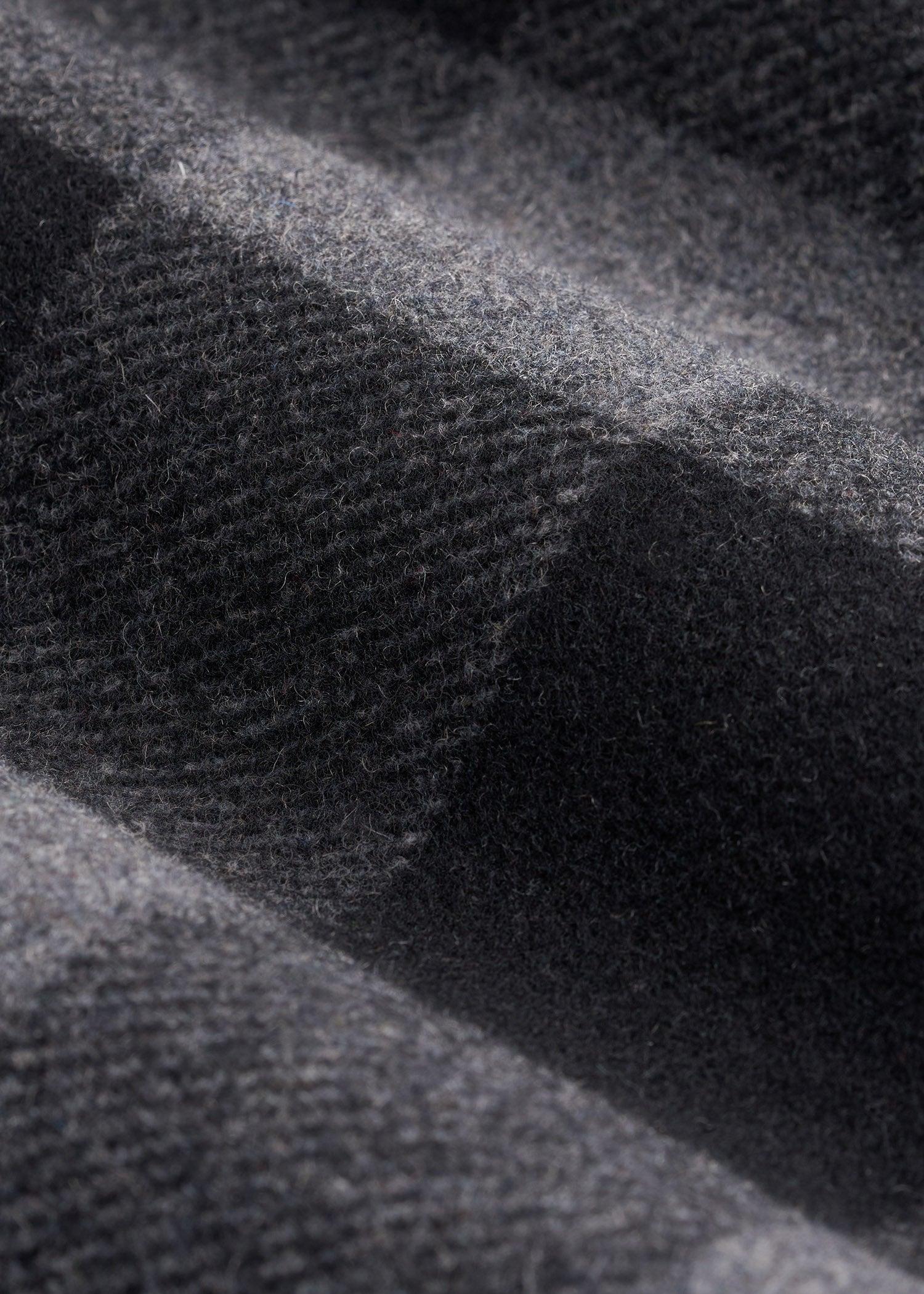 LJ&S Wool Blend Tall Men's Shirt Jacket in Black and Grey Check Product Image