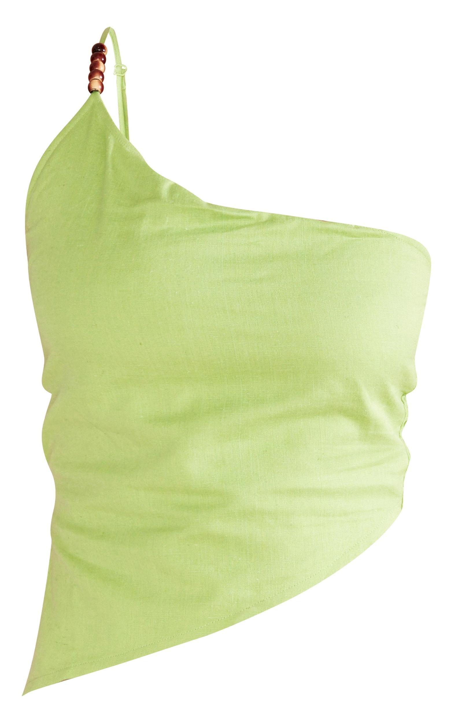 Lime One Shoulder Strappy Top Product Image